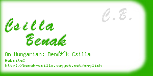 csilla benak business card